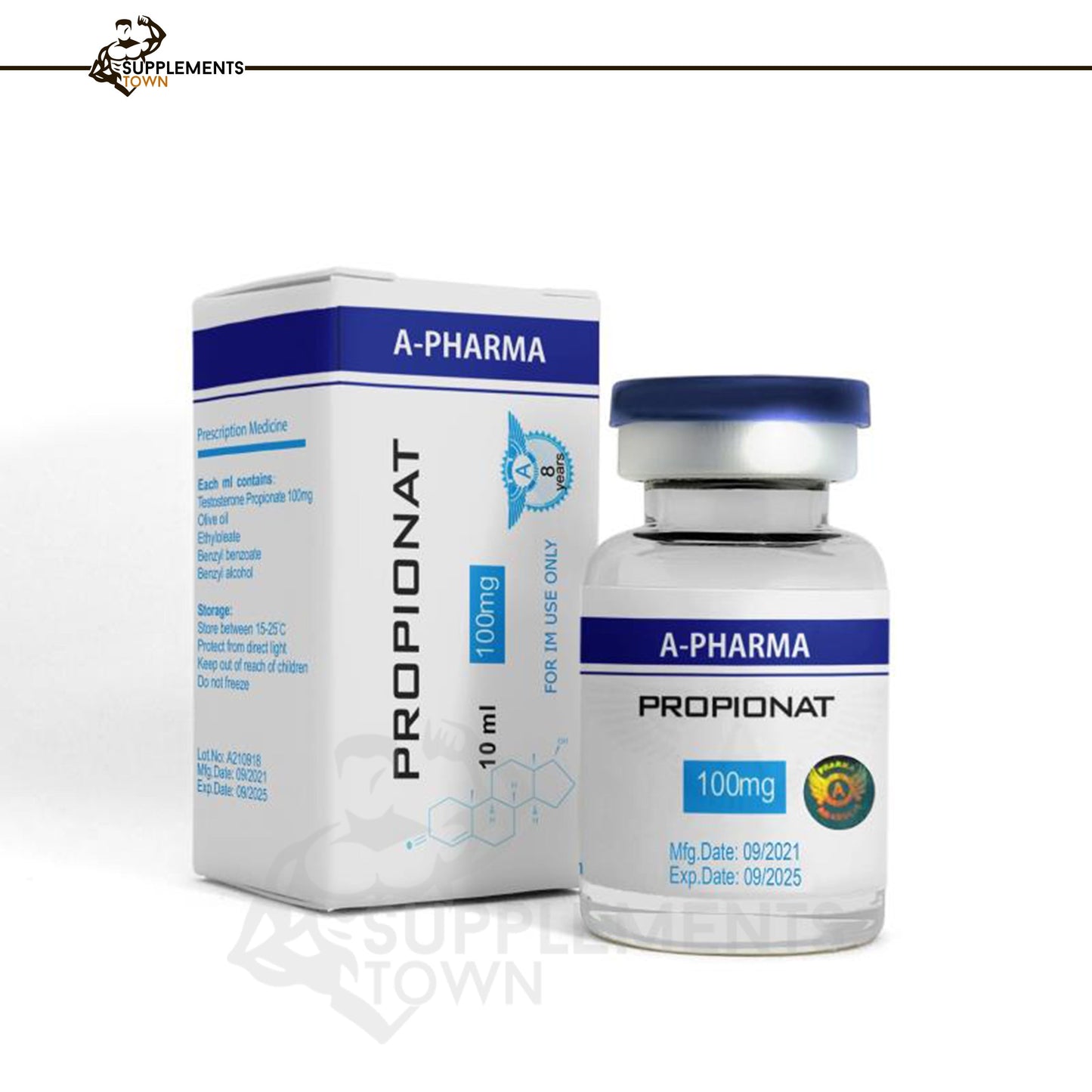 Testosterone Propionate 10ml/100mg vial by Apharma
