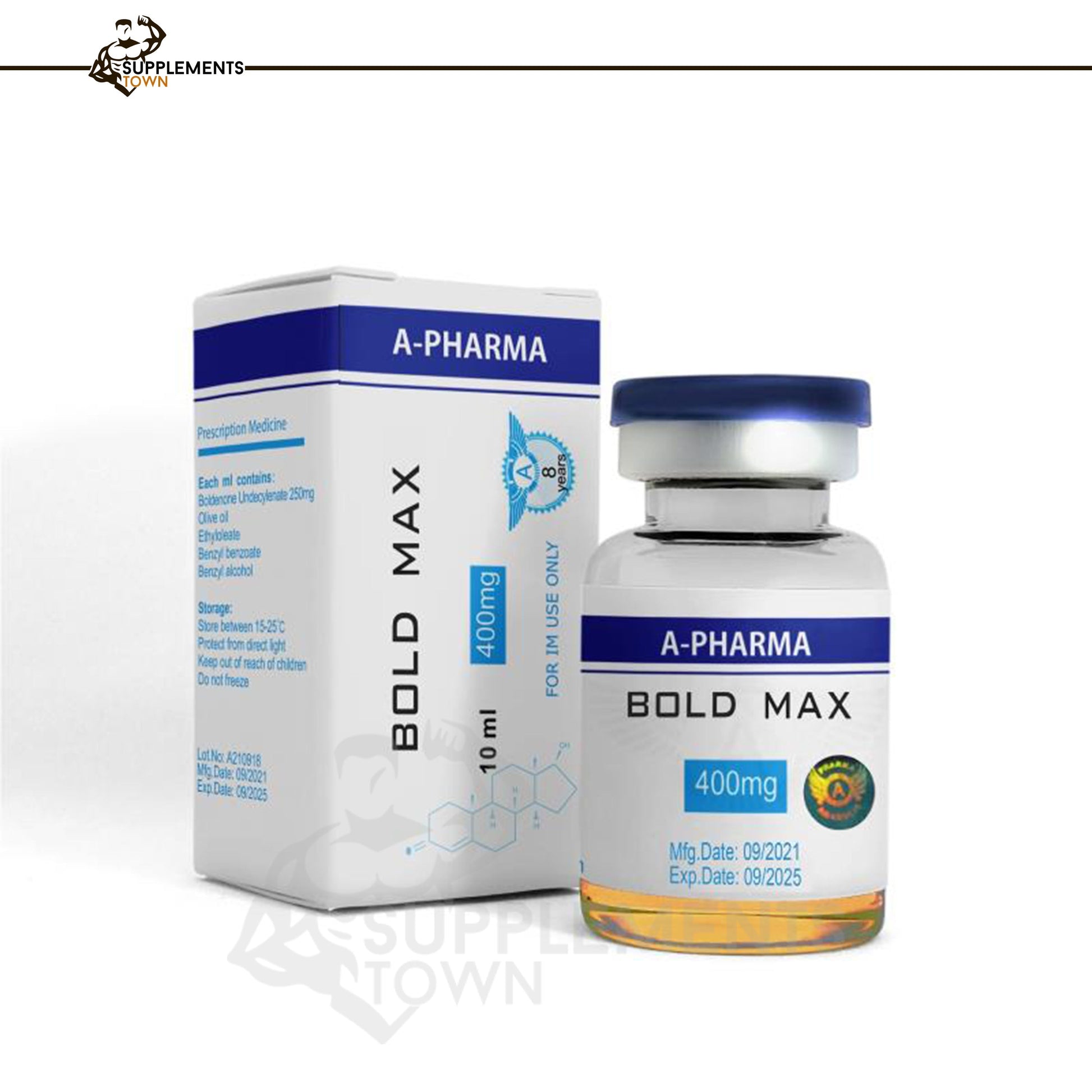 Boldenone 400 mg Bold Max by A Pharma for muscle growth and strength enhancement.
