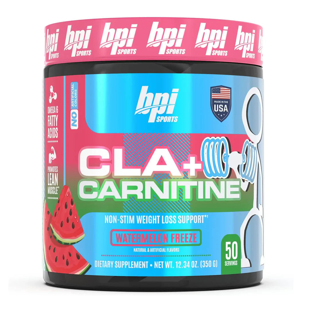 BPI Sport CLA Carnitine supplement for fat loss and muscle growth, 50 servings.