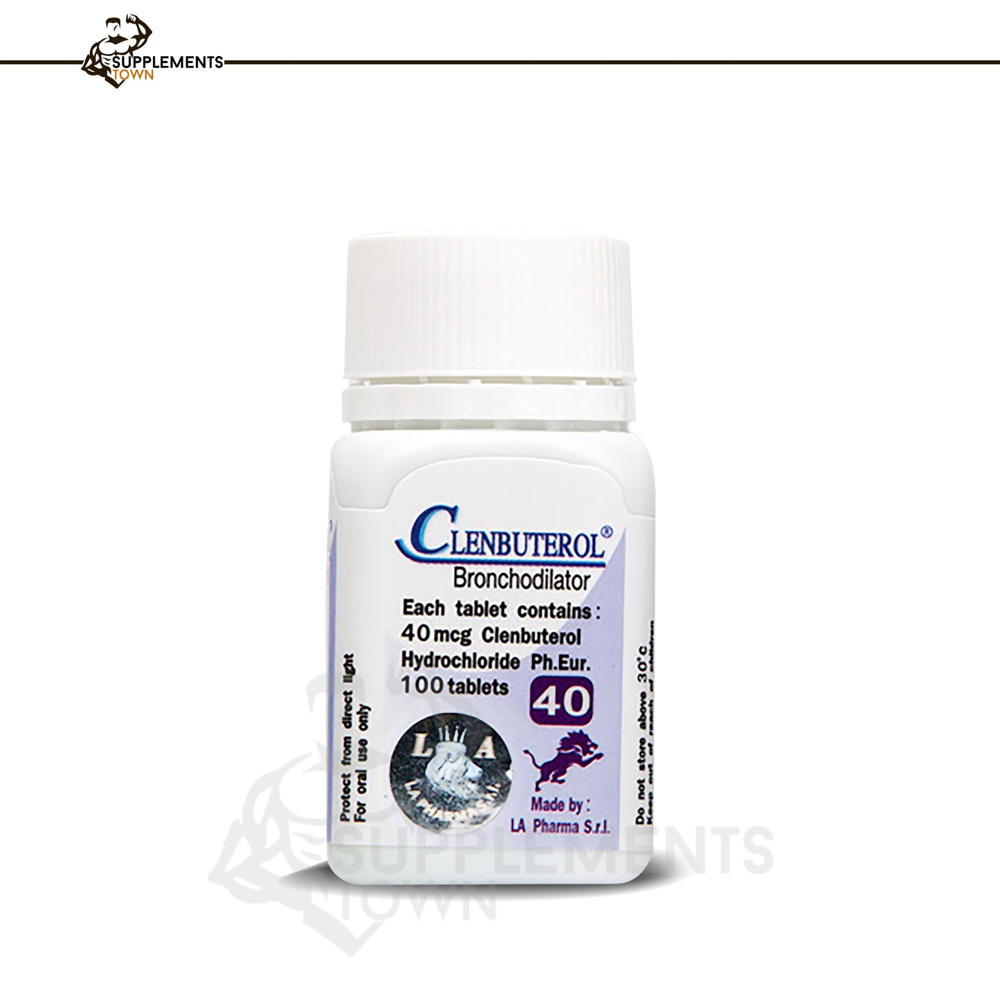 Clenbuterol 40 mcg - LA Pharma - 100 Tablets