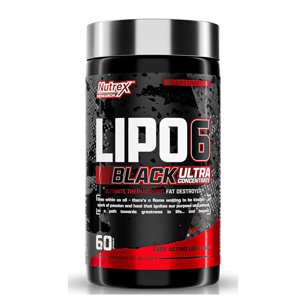 Nutrex Research LIPO 6 BLACK UC weight loss supplement bottle.