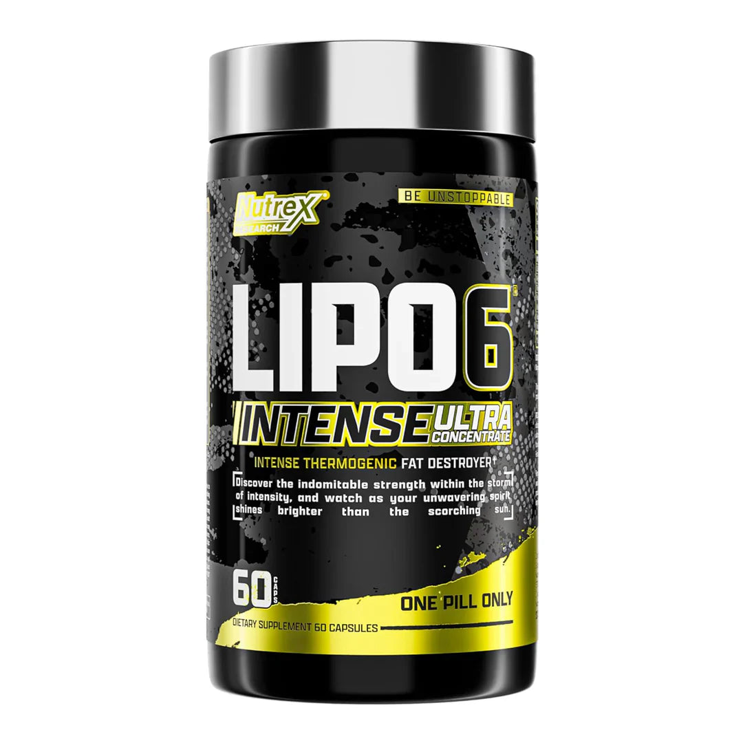 Nutrex Research Lipo 6 Black Intense Ultra fat burner supplement bottle.