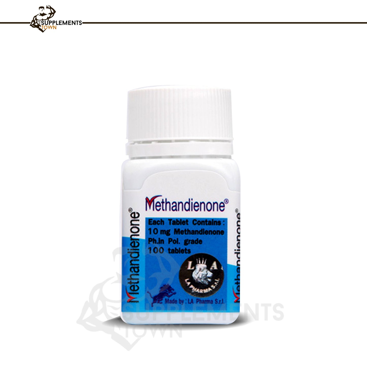 Methadienone 100 Tabs By La Pharma bottle for muscle mass and strength enhancement.