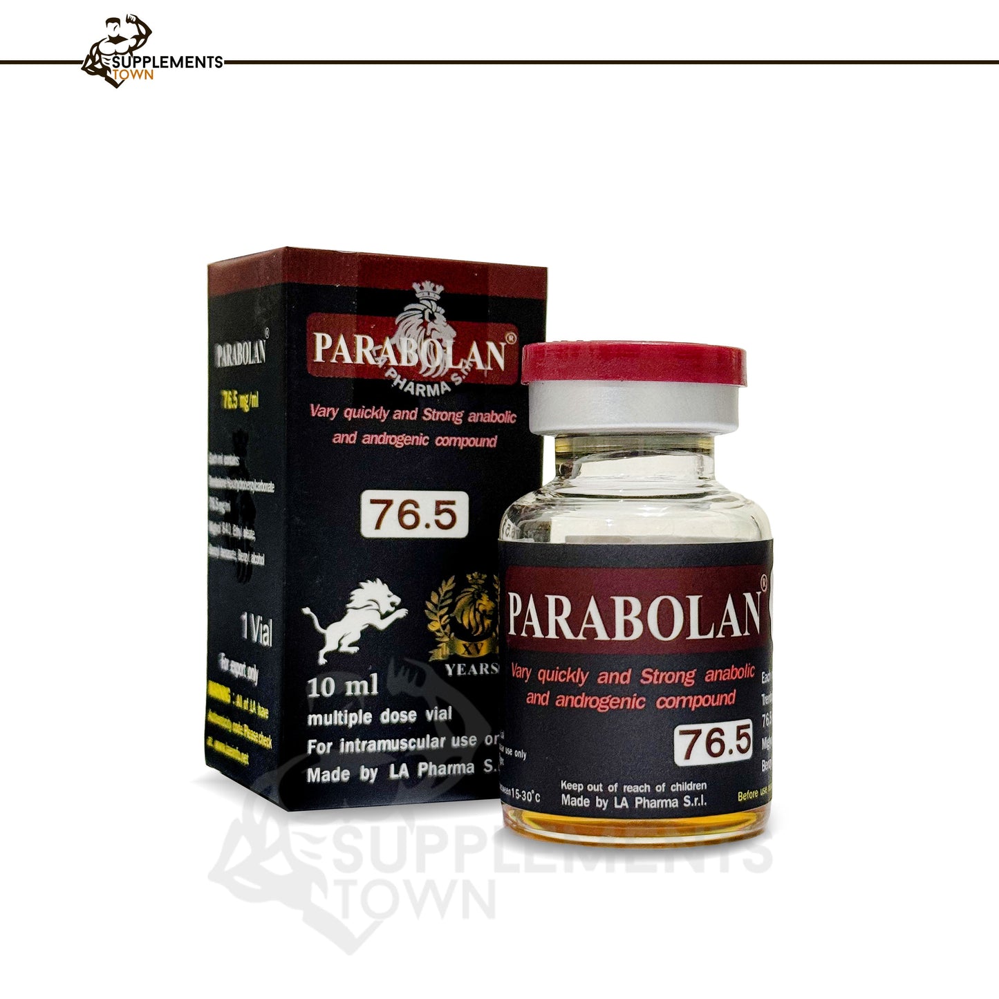 Parabolan 10ml/76.5mg steroid by La Pharma for muscle growth.