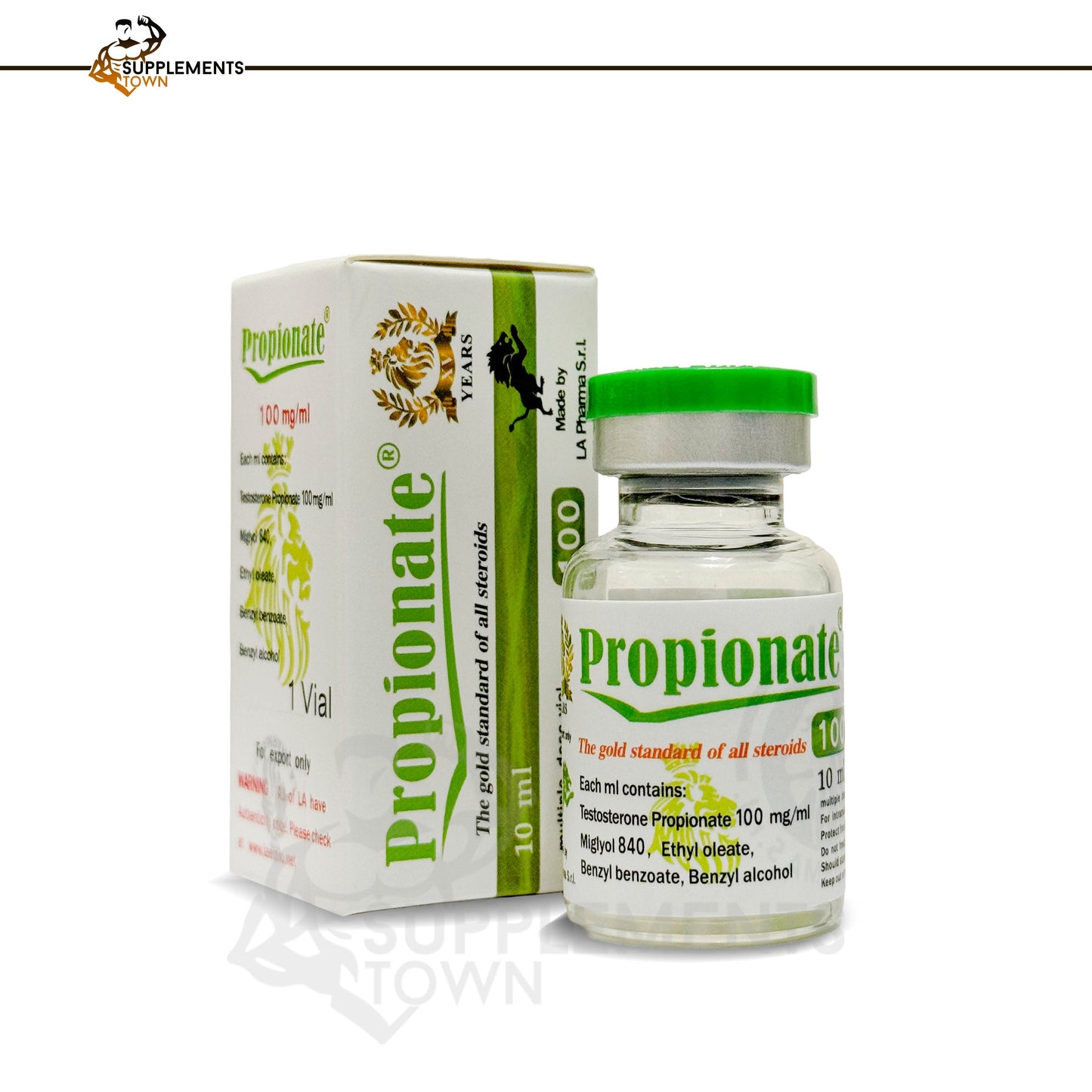 Propionate 10ml/100mg by La Pharma for muscle growth and strength.