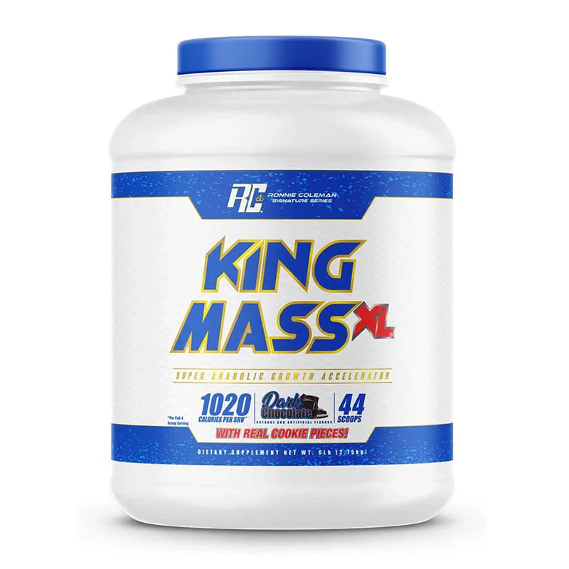 RC King Mass XL 6 LBS weight gainer supplement for muscle growth.