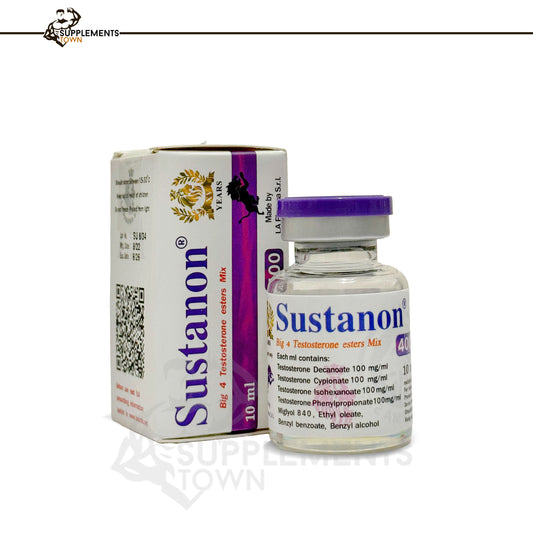 Sustanon 400 Mg/Ml 10 Ml vial by LA Pharma for muscle mass and strength.