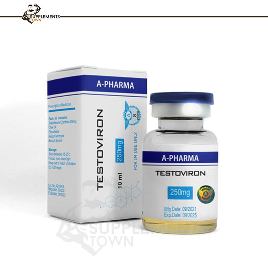 Testoviron(Depot) 10ml/250mg by Apharma vial and packaging.