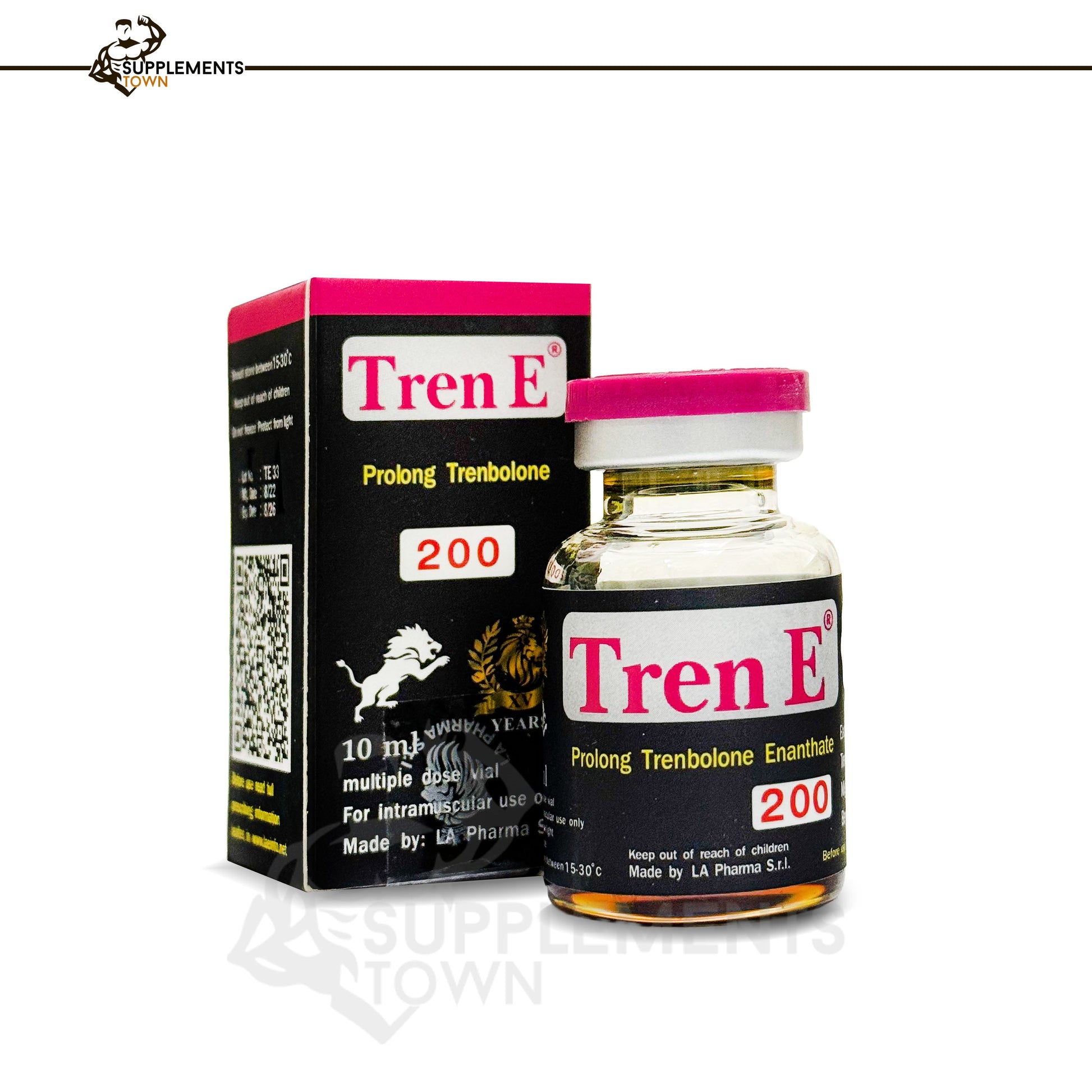 Tren E 10ml by La Pharma, 200mg injectable steroid for muscle growth and fat loss.