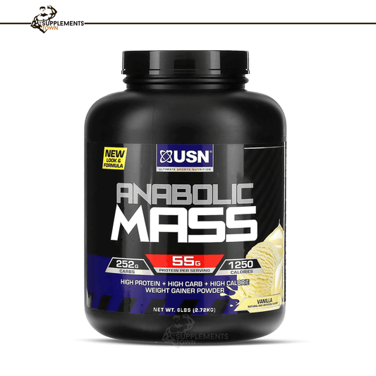 USN Anabolic Mass Gainer 3 Kg supplement tub for muscle growth.