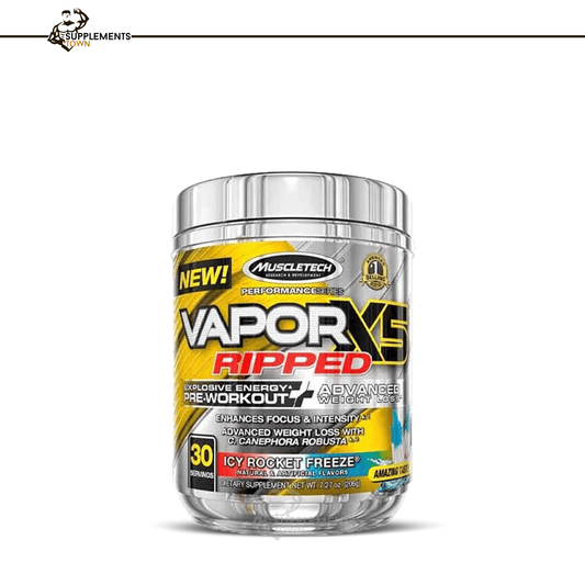 Vapor X5 Ripped pre-workout supplement, 30 servings, Muscletech.