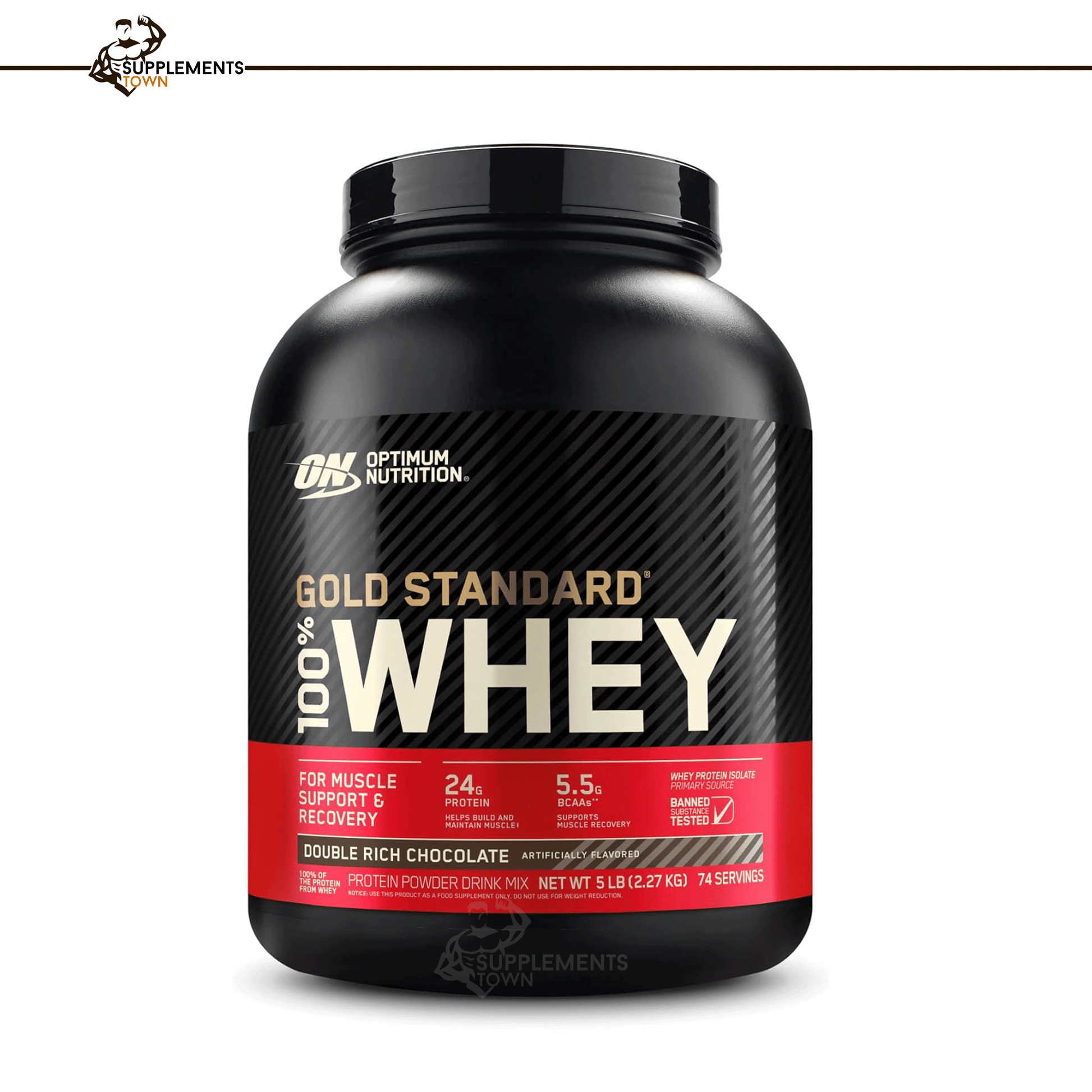 Optimum Nutrition Gold Standard 100% Whey Protein Powder Container