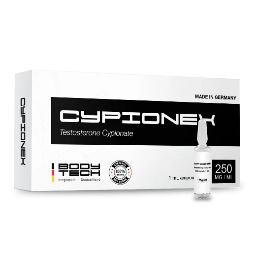 Bodytech Cypionex 250mg testosterone cypionate packaging and vial.