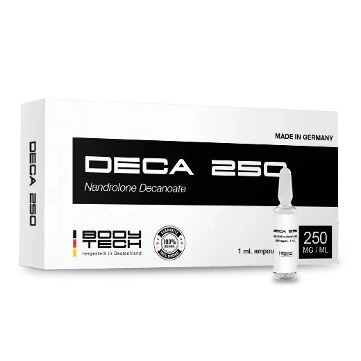 Bodytech Deca 250mg package and vial, Nandrolone Decanoate for bodybuilding.